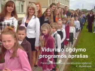 vidurinio ugdymo programos apra as