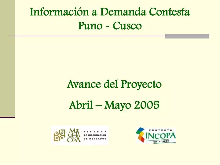 informaci n a demanda contesta puno cusco