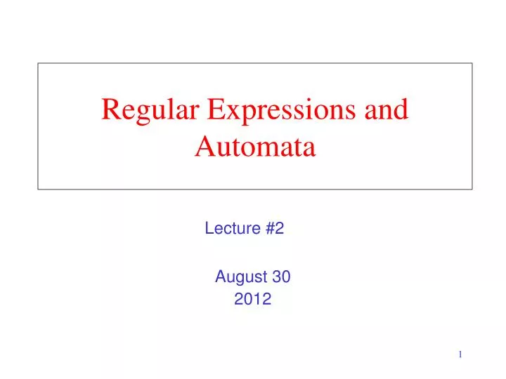 regular expressions and automata
