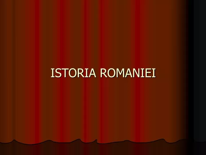 istoria romaniei
