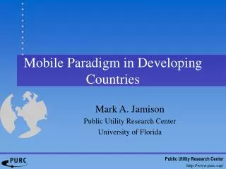 Mobile Paradigm in Developing Countries