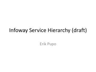 infoway service hierarchy draft