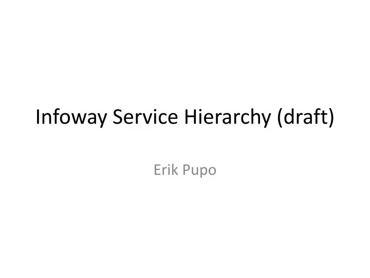 infoway service hierarchy draft