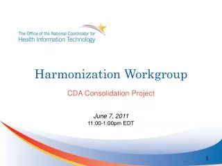 Harmonization Workgroup