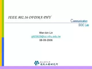 IEEE 802.16 OFDMA PHY