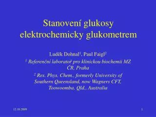 stanoven glukosy elektrochemicky glukometrem