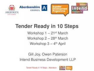 Tender Ready in 10 Steps