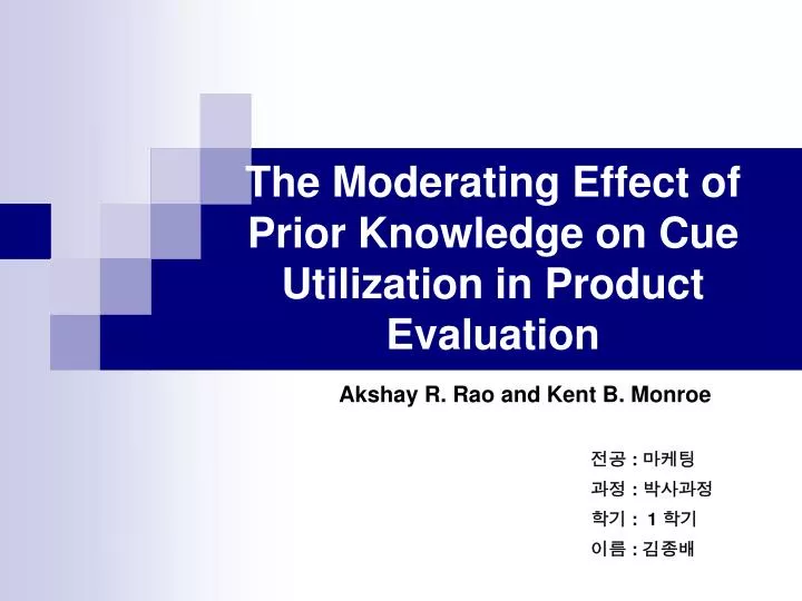the moderating effect of prior knowledge on cue utilization in product evaluation