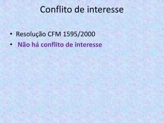 conflito de interesse