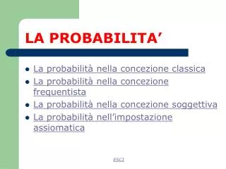 la probabilita