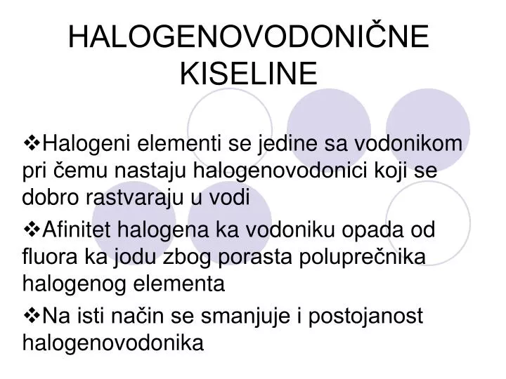 halogenovodoni ne kiseline