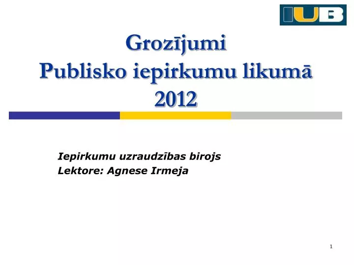 groz jumi publisko iepirkumu likum 2012