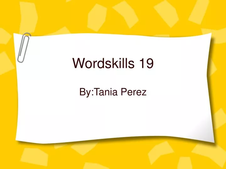wordskills 19
