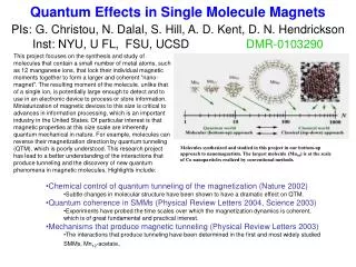 Chemical control of quantum tunneling of the magnetization (Nature 2002)