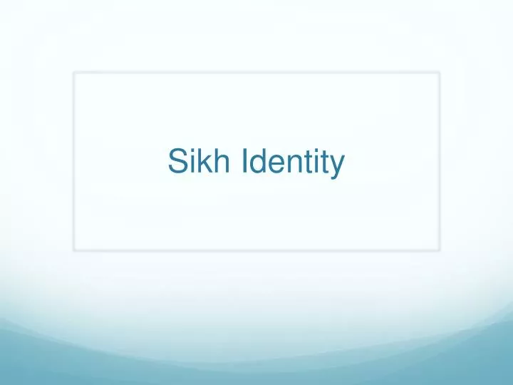 sikh identity