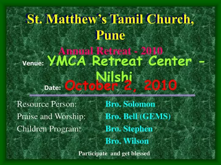 st matthew s tamil church pune