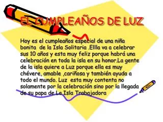 el cumplea os de luz