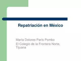 repatriaci n en m xico