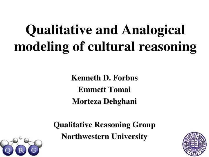 qualitative and analogical modeling of cultural reasoning
