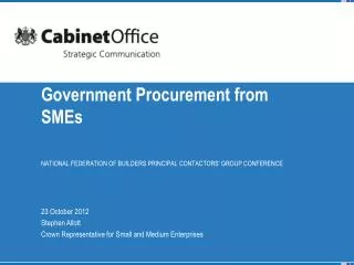 Government Procurement from SMEs