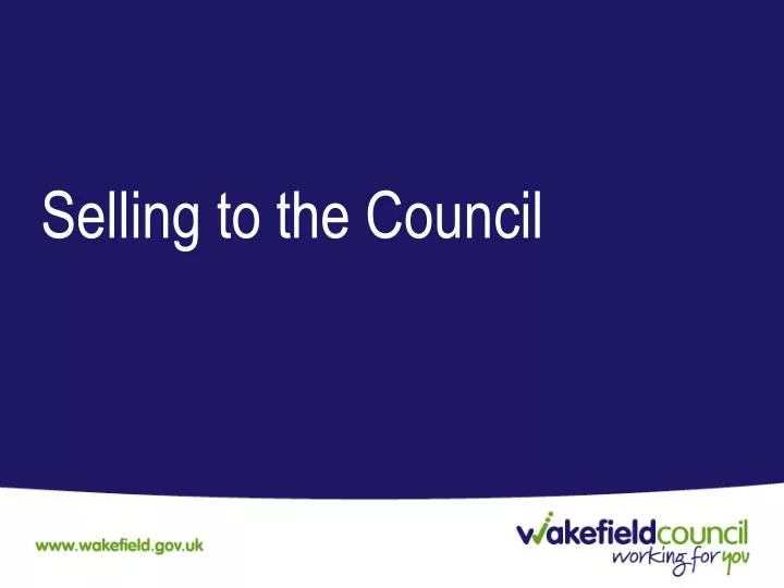 selling to the council