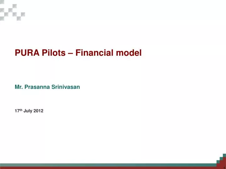 pura pilots financial model