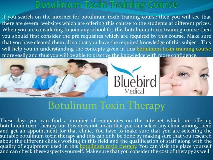 botulinum toxin training course