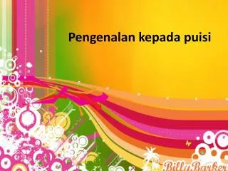 pengenalan kepada puisi