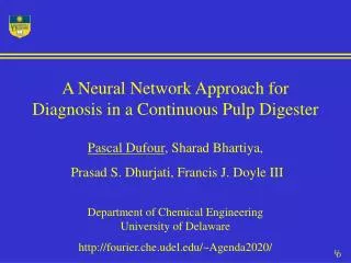 A Neural Network Approach for Diagnosis in a Continuous Pulp Digester