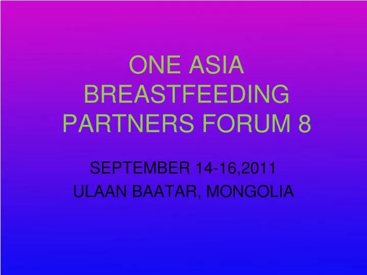 one asia breastfeeding partners forum 8