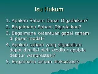 isu hukum