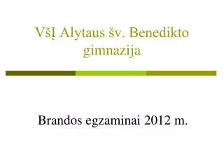 v alytaus v benedikto gimnazija