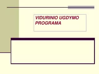 vidurinio ugdymo programos ara as