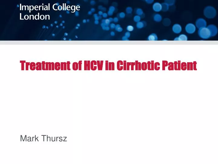 treatment of hcv in cirrhotic patient