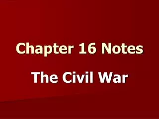 Chapter 16 Notes