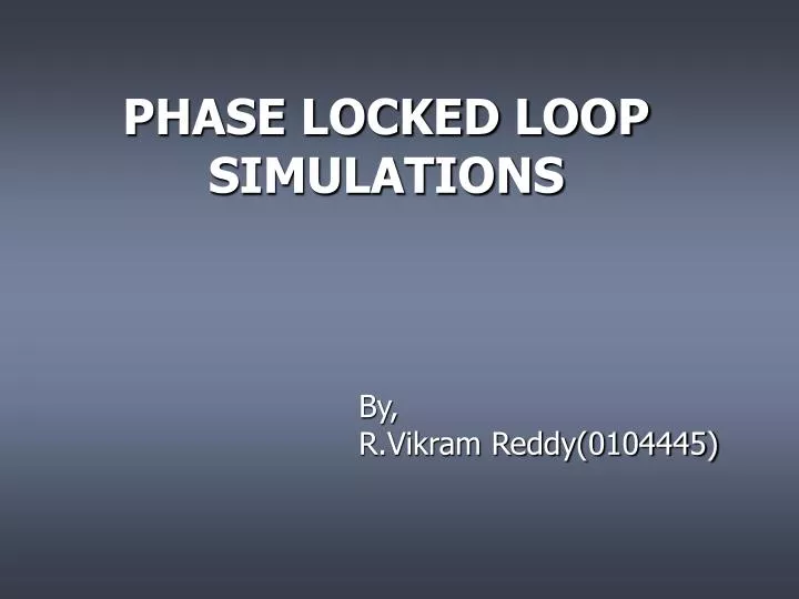 phase locked loop simulations