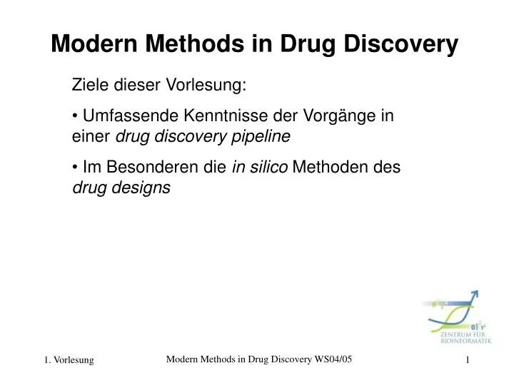 modern methods in drug discovery