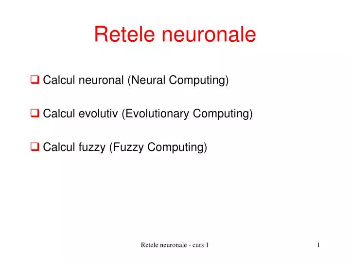 retele neuronale