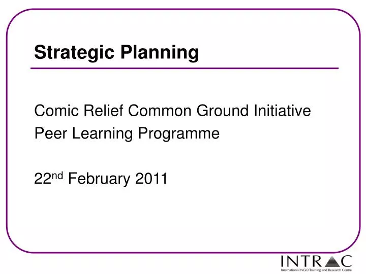 strategic planning