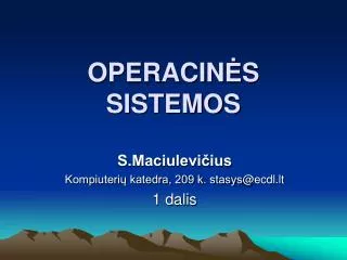 operacin s sistemos