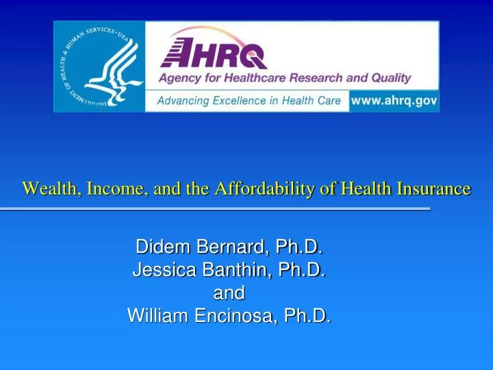 wealth income and the affordability of health insurance