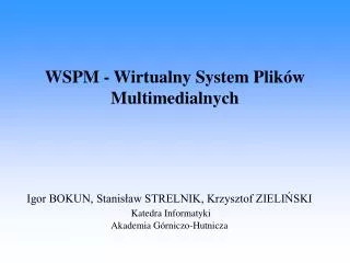wspm wirtualny system plik w multimedialnych