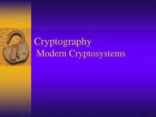 Cryptography Modern Cryptosystems