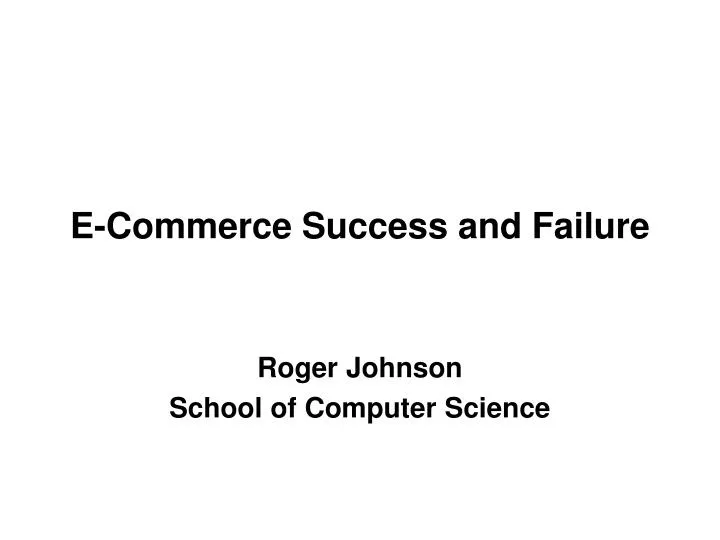 e commerce success and failure