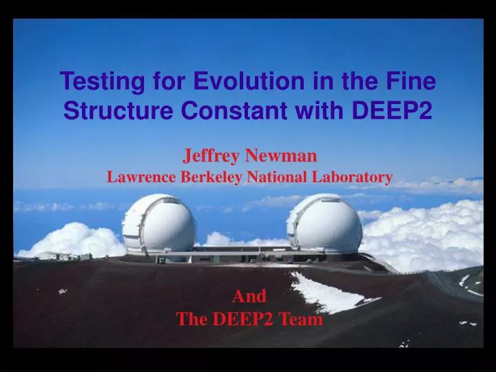 testing for evolution in the fine structure constant with deep2