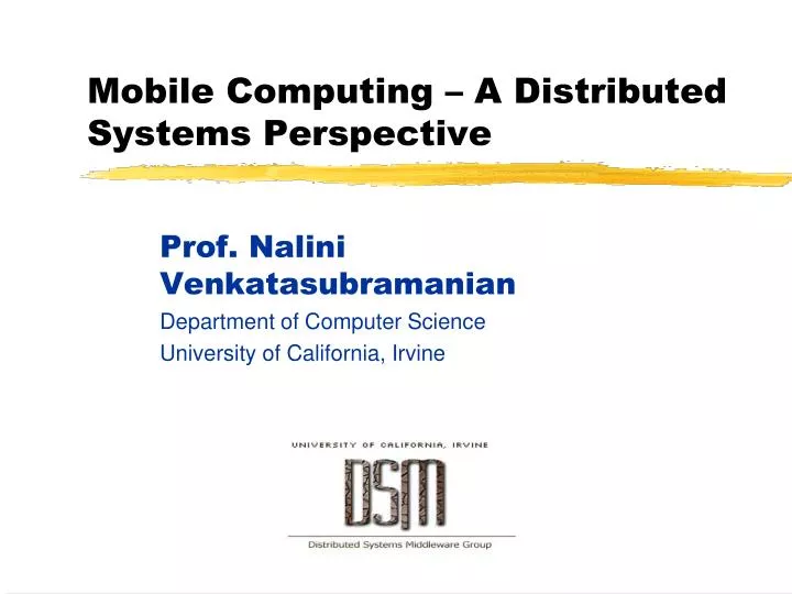 mobile computing a distributed systems perspective