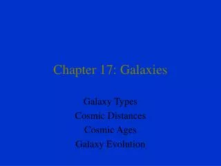 Chapter 17: Galaxies