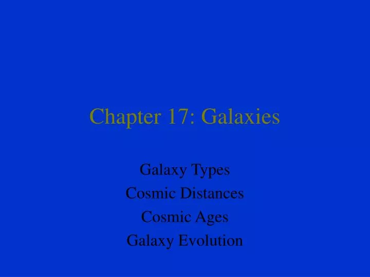 chapter 17 galaxies