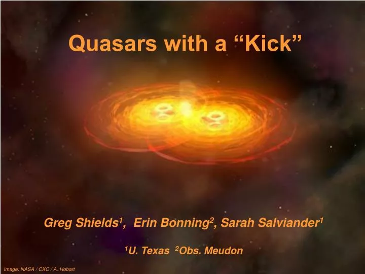 quasars with a kick