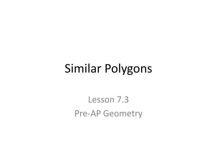 similar polygons